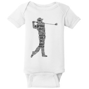 Golf Club Golfer Golfing Baby Bodysuit