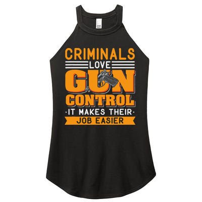 Gun Control Gun Rights Pro Gun Second Amendment Firearms Women's Perfect Tri Rocker Tank