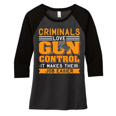 Gun Control Gun Rights Pro Gun Second Amendment Firearms Women's Tri-Blend 3/4-Sleeve Raglan Shirt