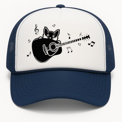 Guitarist Cat Guitar Music Lover Trucker Hat