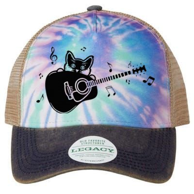 Guitarist Cat Guitar Music Lover Legacy Tie Dye Trucker Hat