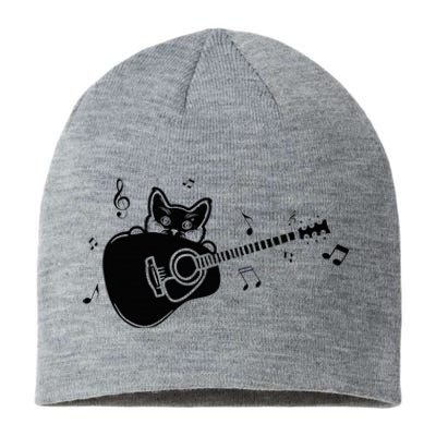 Guitarist Cat Guitar Music Lover Sustainable Beanie