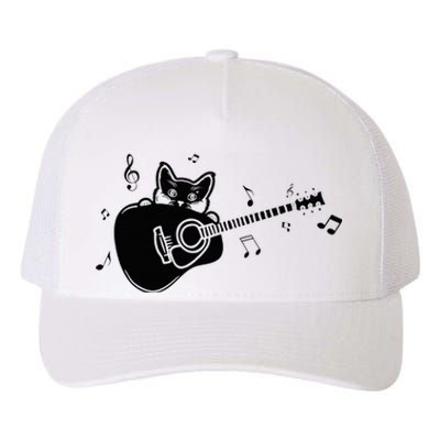 Guitarist Cat Guitar Music Lover Yupoong Adult 5-Panel Trucker Hat