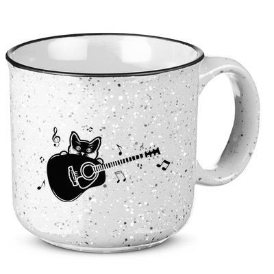 Guitarist Cat Guitar Music Lover 15oz Campfire Ceramic Mug