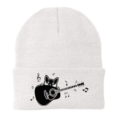 Guitarist Cat Guitar Music Lover Knit Cap Winter Beanie