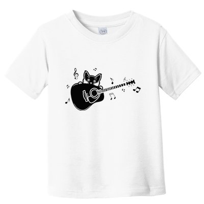 Guitarist Cat Guitar Music Lover Toddler T-Shirt