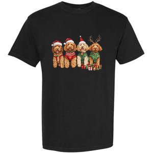 Goldendoodle Christmas Golden Doodle Pajamas For Women Garment-Dyed Heavyweight T-Shirt