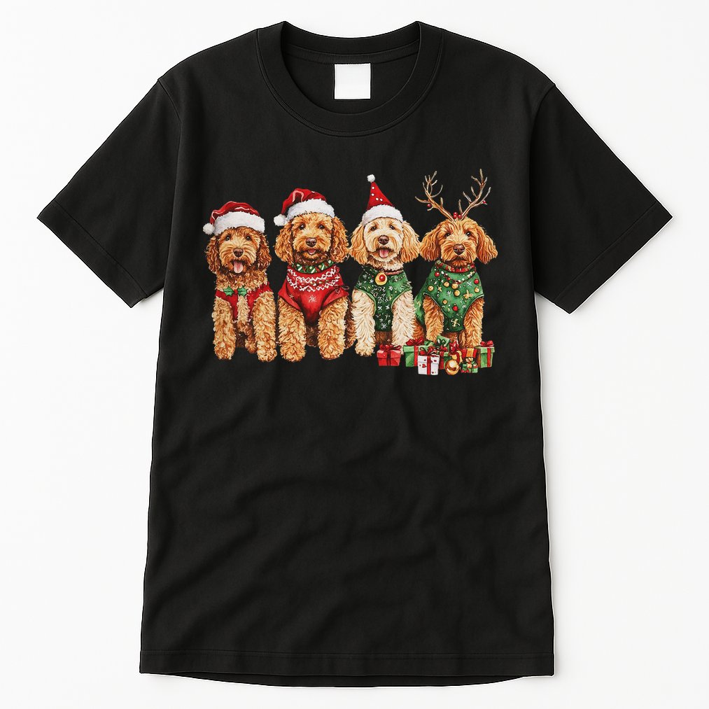 Goldendoodle Christmas Golden Doodle Pajamas For Women Tall T-Shirt