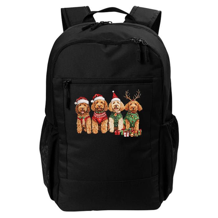 Goldendoodle Christmas Golden Doodle Pajamas For Women Daily Commute Backpack