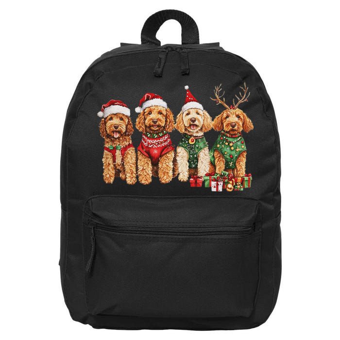 Goldendoodle Christmas Golden Doodle Pajamas For Women 16 in Basic Backpack