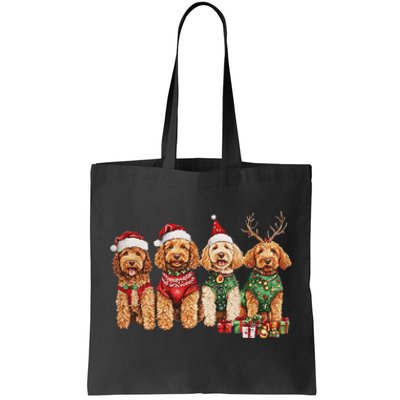 Goldendoodle Christmas Golden Doodle Pajamas For Women Tote Bag