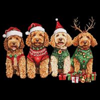 Goldendoodle Christmas Golden Doodle Pajamas For Women Women's V-Neck T-Shirt
