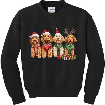 Goldendoodle Christmas Golden Doodle Pajamas For Women Kids Sweatshirt
