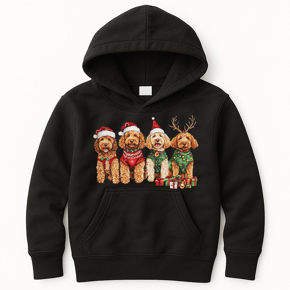 Goldendoodle Christmas Golden Doodle Pajamas For Women Kids Hoodie