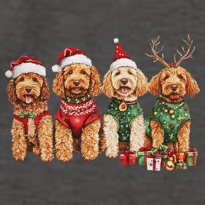 Goldendoodle Christmas Golden Doodle Pajamas For Women Vector Backpack