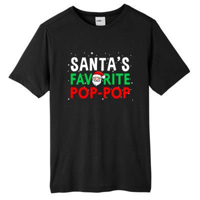 Grandpa Christmas Gift SantaS Favorite Poppop Gift Tall Fusion ChromaSoft Performance T-Shirt