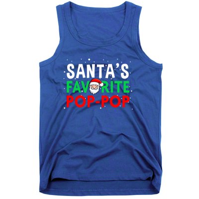 Grandpa Christmas Gift SantaS Favorite Poppop Gift Tank Top