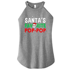 Grandpa Christmas Gift SantaS Favorite Poppop Gift Women’s Perfect Tri Rocker Tank