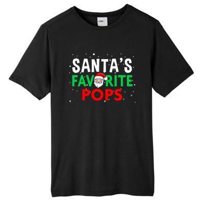 Grandpa Christmas Great Gift SantaS Favorite Pops Funny Gift Tall Fusion ChromaSoft Performance T-Shirt