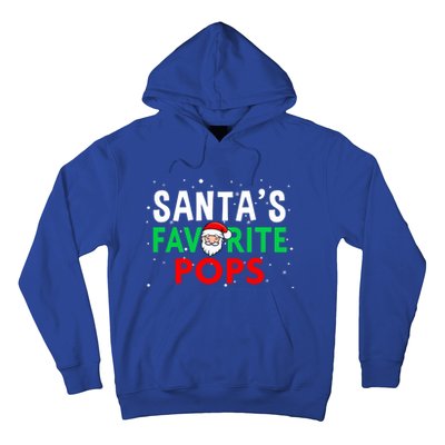 Grandpa Christmas Great Gift SantaS Favorite Pops Funny Gift Hoodie