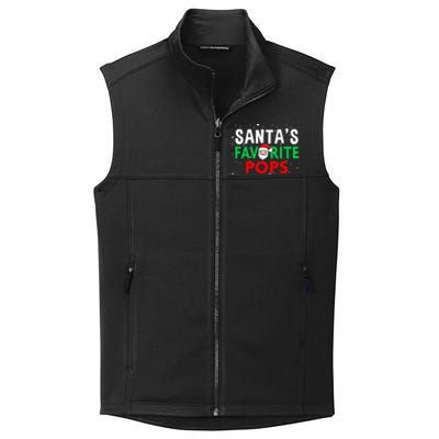 Grandpa Christmas Great Gift SantaS Favorite Pops Funny Gift Collective Smooth Fleece Vest