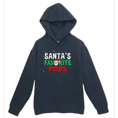 Grandpa Christmas Great Gift SantaS Favorite Pops Funny Gift Urban Pullover Hoodie