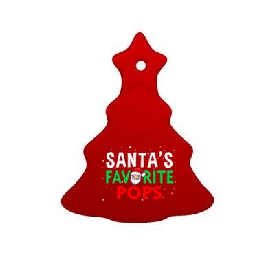 Grandpa Christmas Great Gift SantaS Favorite Pops Funny Gift Ceramic Tree Ornament