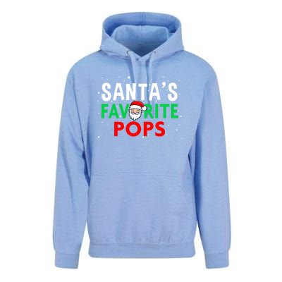 Grandpa Christmas Great Gift SantaS Favorite Pops Funny Gift Unisex Surf Hoodie