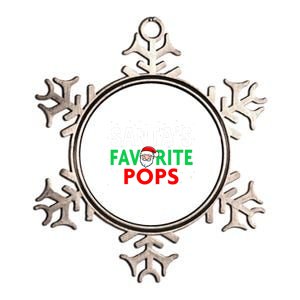 Grandpa Christmas Great Gift SantaS Favorite Pops Funny Gift Metallic Star Ornament