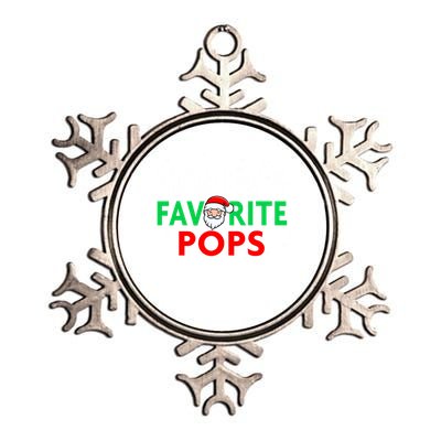 Grandpa Christmas Great Gift SantaS Favorite Pops Funny Gift Metallic Star Ornament