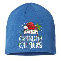 Grandma Claus Gift Christmas Lights Pajama Family Matching Gift Sustainable Beanie