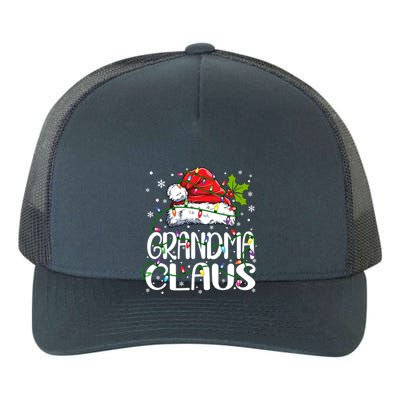 Grandma Claus Gift Christmas Lights Pajama Family Matching Gift Yupoong Adult 5-Panel Trucker Hat