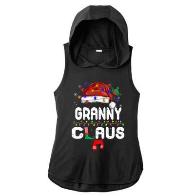 Granny Claus Gift Christmas Pajama Family Matching Xmas Cute Gift Ladies PosiCharge Tri-Blend Wicking Draft Hoodie Tank