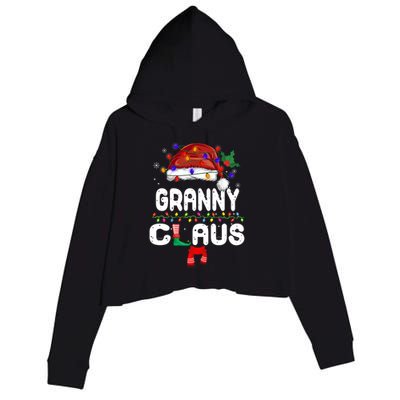 Granny Claus Gift Christmas Pajama Family Matching Xmas Cute Gift Crop Fleece Hoodie