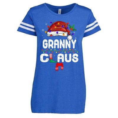 Granny Claus Gift Christmas Pajama Family Matching Xmas Cute Gift Enza Ladies Jersey Football T-Shirt