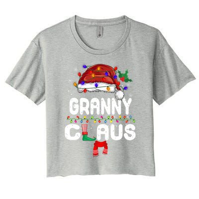 Granny Claus Gift Christmas Pajama Family Matching Xmas Cute Gift Women's Crop Top Tee