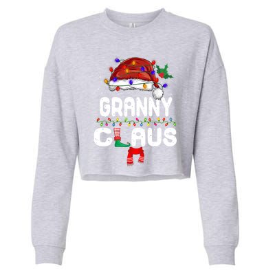 Granny Claus Gift Christmas Pajama Family Matching Xmas Cute Gift Cropped Pullover Crew