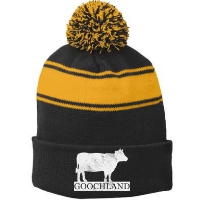 Goochland Cow Stripe Pom Pom Beanie