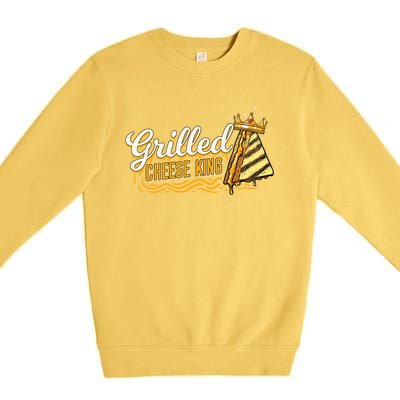 Grilled Cheese Gift Grilled Cheese King Gift Premium Crewneck Sweatshirt