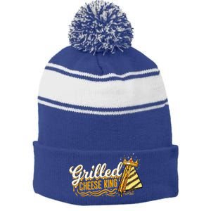 Grilled Cheese Gift Grilled Cheese King Gift Stripe Pom Pom Beanie