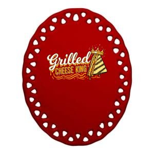 Grilled Cheese Gift Grilled Cheese King Gift Ceramic Oval Ornament