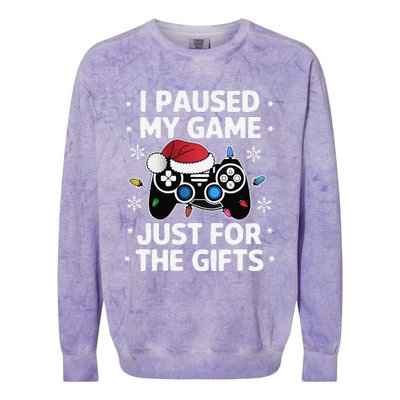 Gamer Christmas Gaming Xmas Video Games Christmas Pj Colorblast Crewneck Sweatshirt