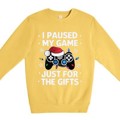 Gamer Christmas Gaming Xmas Video Games Christmas Pj Premium Crewneck Sweatshirt