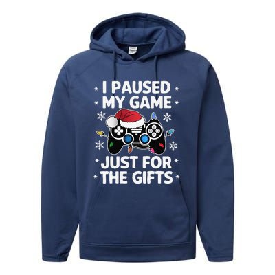 Gamer Christmas Gaming Xmas Video Games Christmas Pj Performance Fleece Hoodie