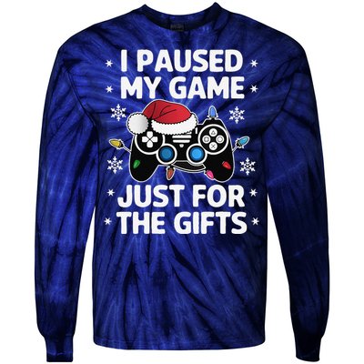 Gamer Christmas Gaming Xmas Video Games Christmas Pj Tie-Dye Long Sleeve Shirt