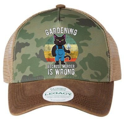 Gardener Cat Gardening Because Murder Is Wrong Legacy Tie Dye Trucker Hat