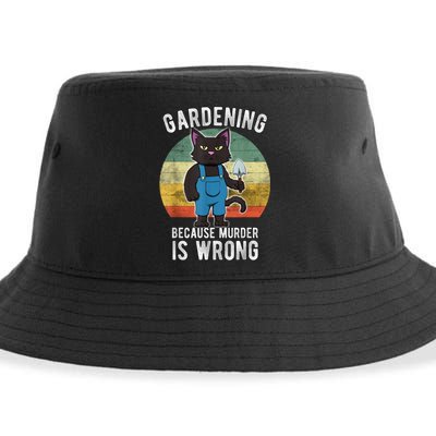 Gardener Cat Gardening Because Murder Is Wrong Sustainable Bucket Hat