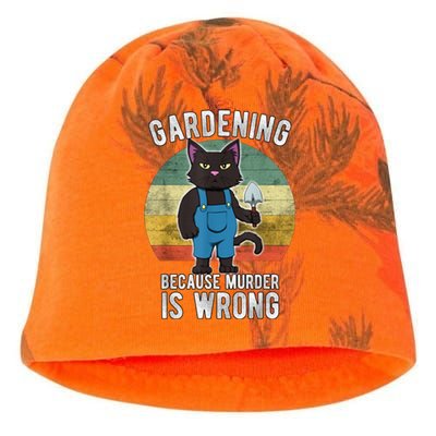 Gardener Cat Gardening Because Murder Is Wrong Kati - Camo Knit Beanie