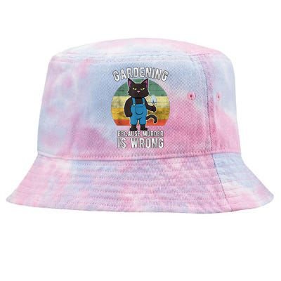 Gardener Cat Gardening Because Murder Is Wrong Tie-Dyed Bucket Hat