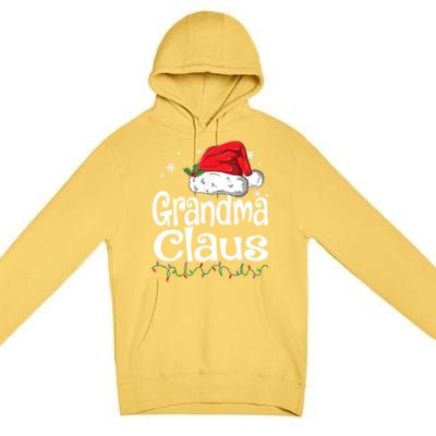 Grandma Claus Gift Christmas Pajama Family Matching Xmas Gift Premium Pullover Hoodie